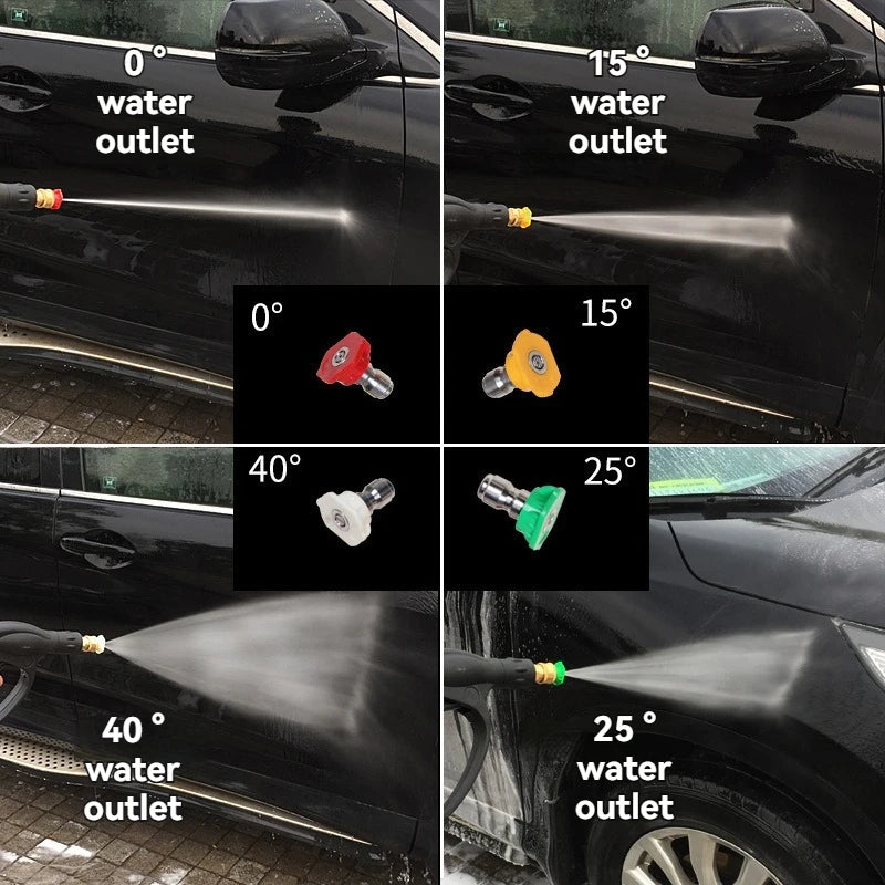 High - Pressure Washer Set - 300 Bar, Multi - Purpose, 1L Foam Cannon, 5 Nozzles, M22 - 14 Connection, 1/4 Quick Connect