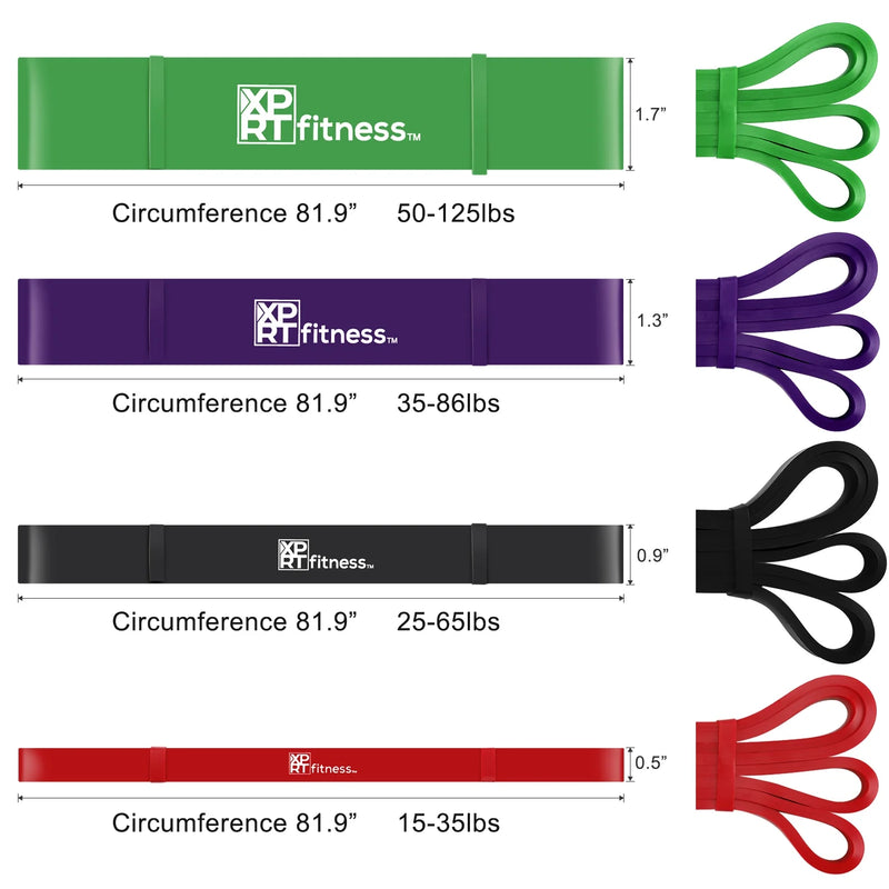 Resistance Bands Pull up Assist Bands Stretching Powerlifting Set of 4